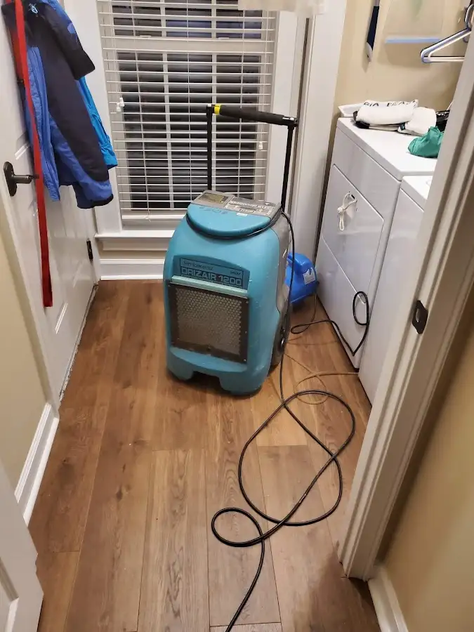 Commercial dehumidifier deployed for Flood Damage Cleanup in Lyon